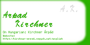 arpad kirchner business card